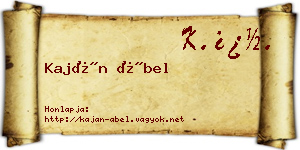 Kaján Ábel névjegykártya
